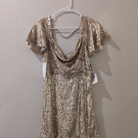 Free People Allie Gold Dress XS - Picture 5 of 6